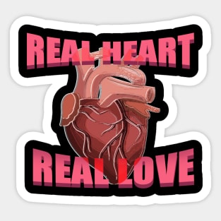 Real heart real love Sticker